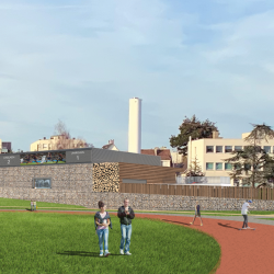 Installée derrière le stade, sur les hauteurs du campus 1, la chaufferie du campus 1 sera bientôt alimentée par la biomasse.