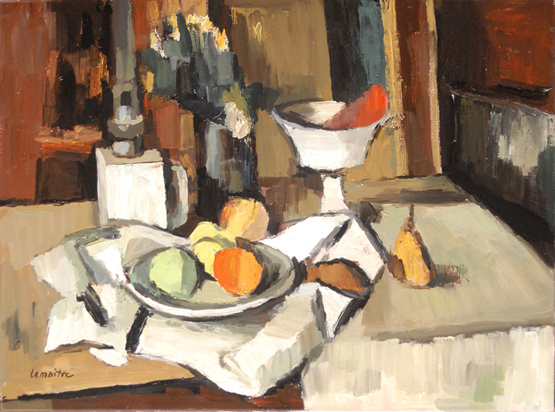 Nature morte à la lampe blanche (1972) d'André Lemaître