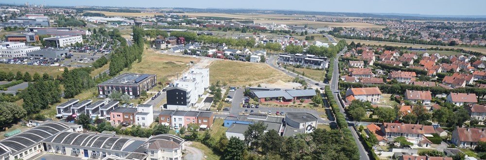 vue aérienne de Caen