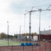 Démarrage du chantier des vestiaires du stadium sur le campus 1